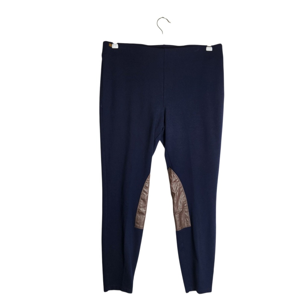 Lauren Ralph Lauren Navy Blue Equestrian Knee Patch Leggings XL Riding Pants